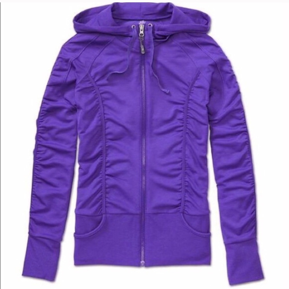 Athleta ruched circuit zip up hoodie